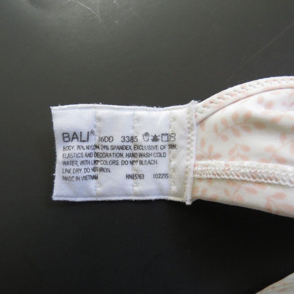 Bali Passion For Comfort Minimizer Underwire Bra Pink White 36DD #3385 - Picture 9 of 9